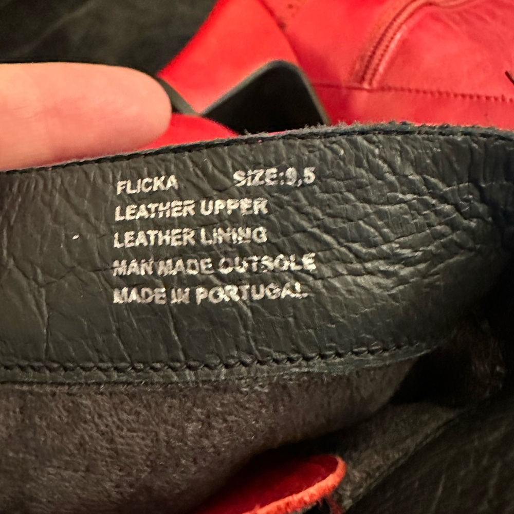 NWT Miz Mooz Red Kid Leather Women's Boots, Size 9.5 - Picture 10 of 12